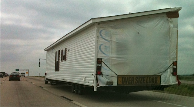 A MobileHome rolling down I-35 in Texas.