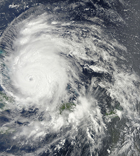 Hurricane Irene's massive size dwarfs the Bahamas on August 24, 2011.